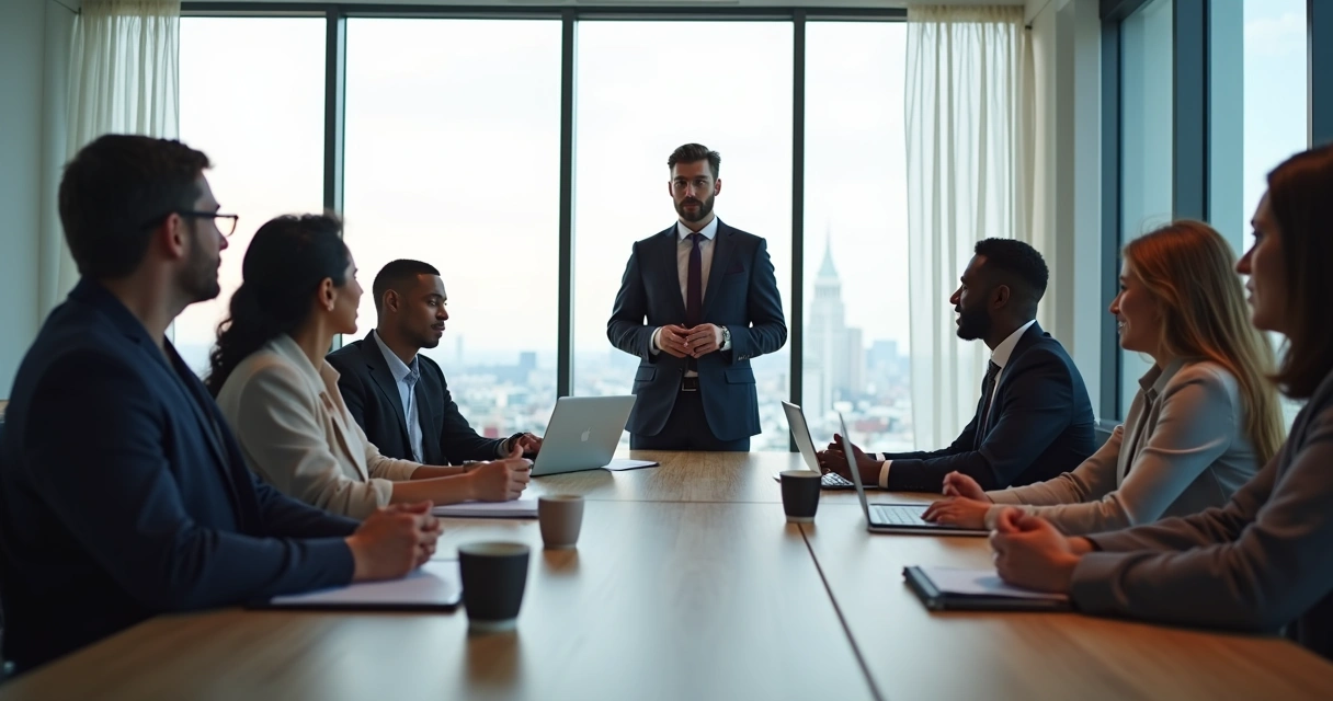 Líder conversando de forma transparente com equipe 