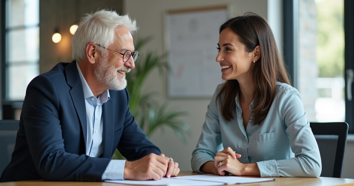 Líder conversando com colaborador e dando feedback construtivo 