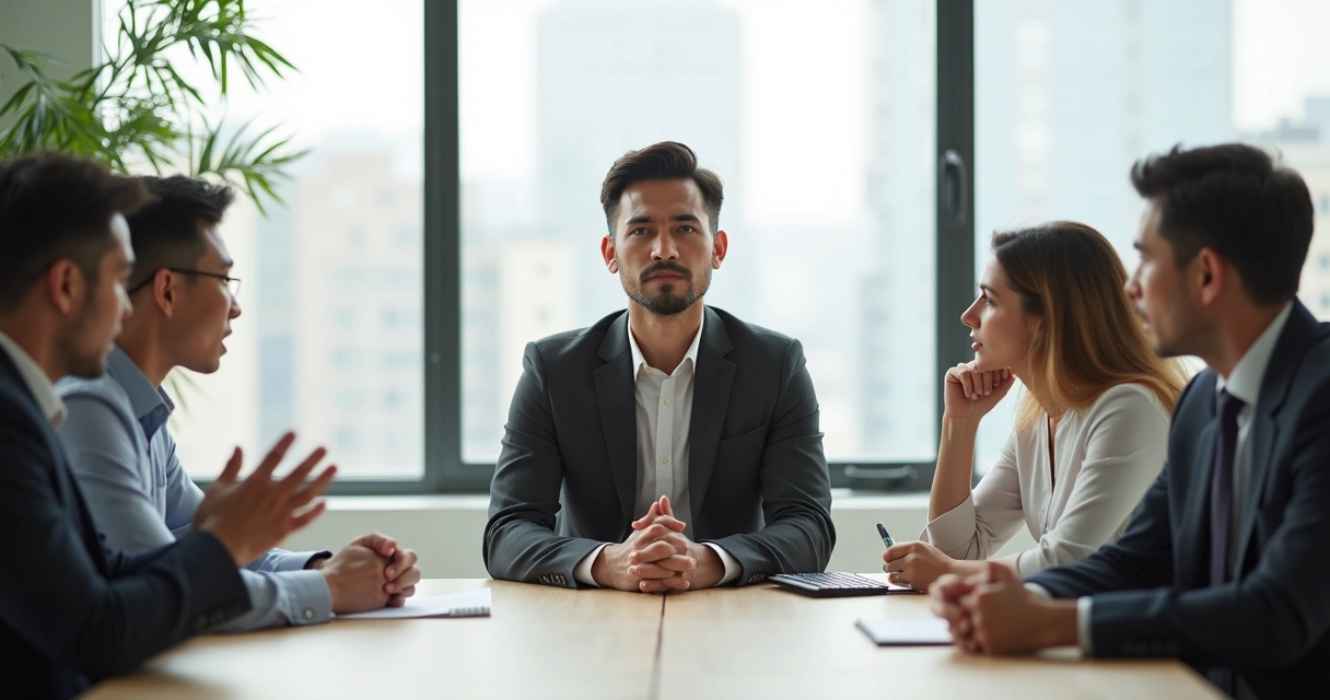 Pessoa em meio a discussão mantendo postura calma e centrada 