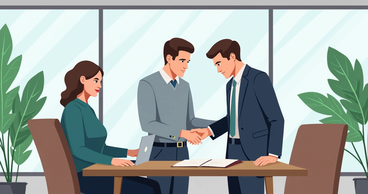 Líder orientando colega mais jovem em ambiente de escritório