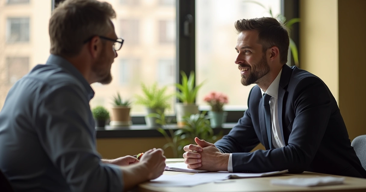Líder ouvindo colaborador com atenção e empatia 