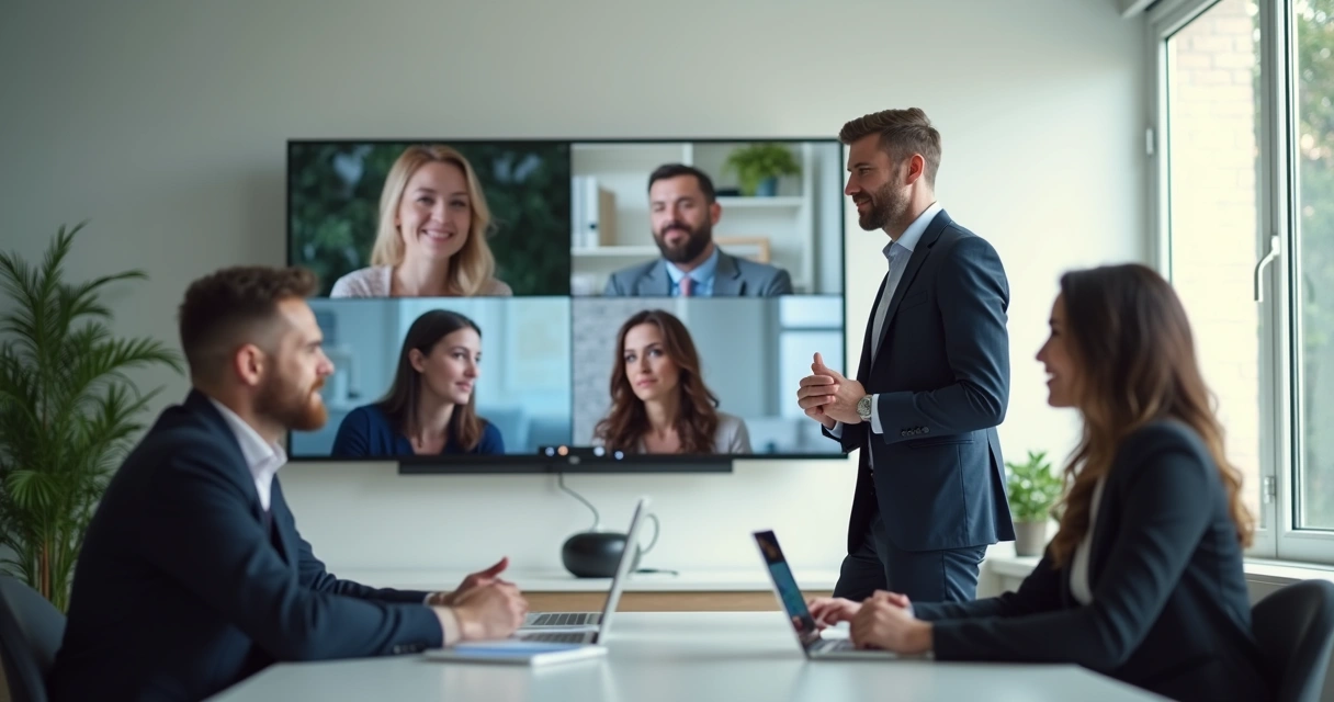 Líder orienta colaboradores presencial e remotamente