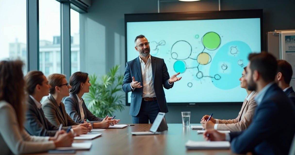 Líder inspirando equipe diversa