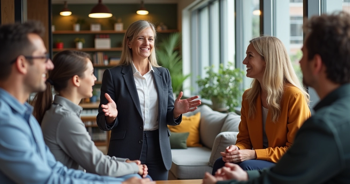 Líder mostrando vulnerabilidade com colegas 