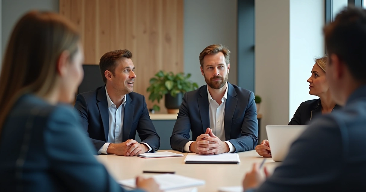 Pessoa em posição de escuta atenta em ambiente profissional 