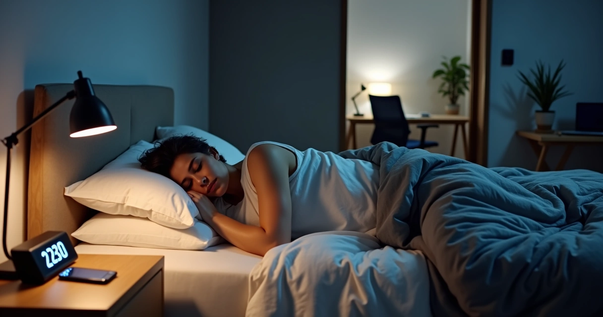 Líder dormindo em cama confortável preparando-se para alto desempenho no trabalho 