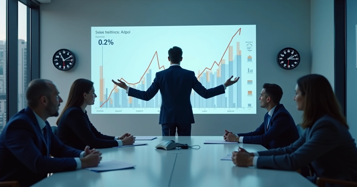 Gestor de vendas orientando equipe sob pressão em cenário moderno 