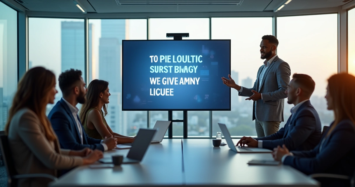 Líder falando com equipe sobre valores no trabalho