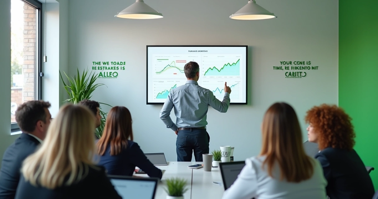 Gestor comercial orientando equipe de vendas 