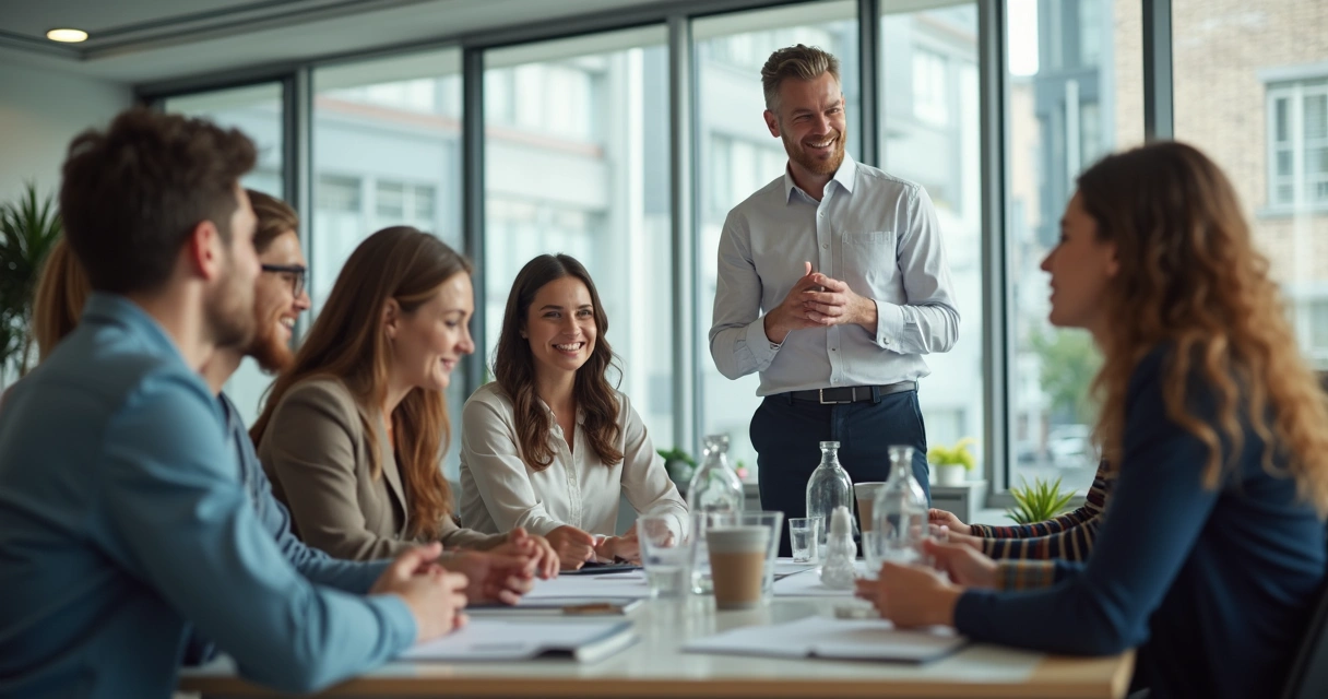 Líder consciente inspira colegas na empresa 
