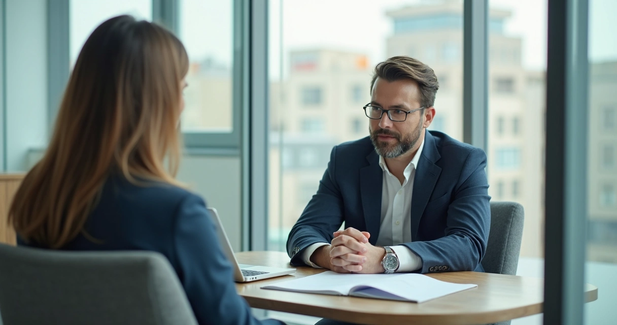 Líder conversando com colaborador de forma transparente no escritório