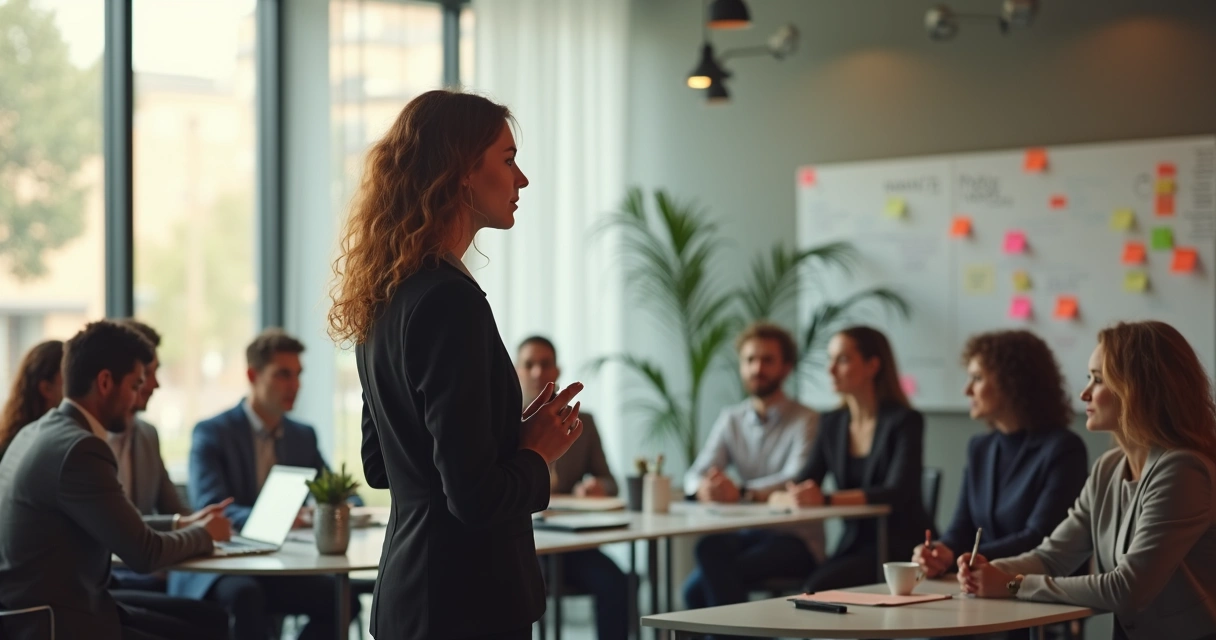 Líder escutando grupo em meio a transformação 
