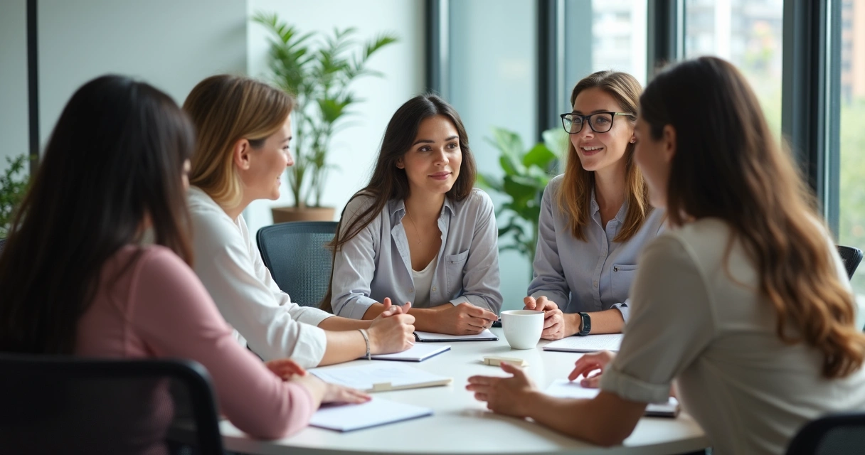 Liderança conduzindo diálogo inclusivo 