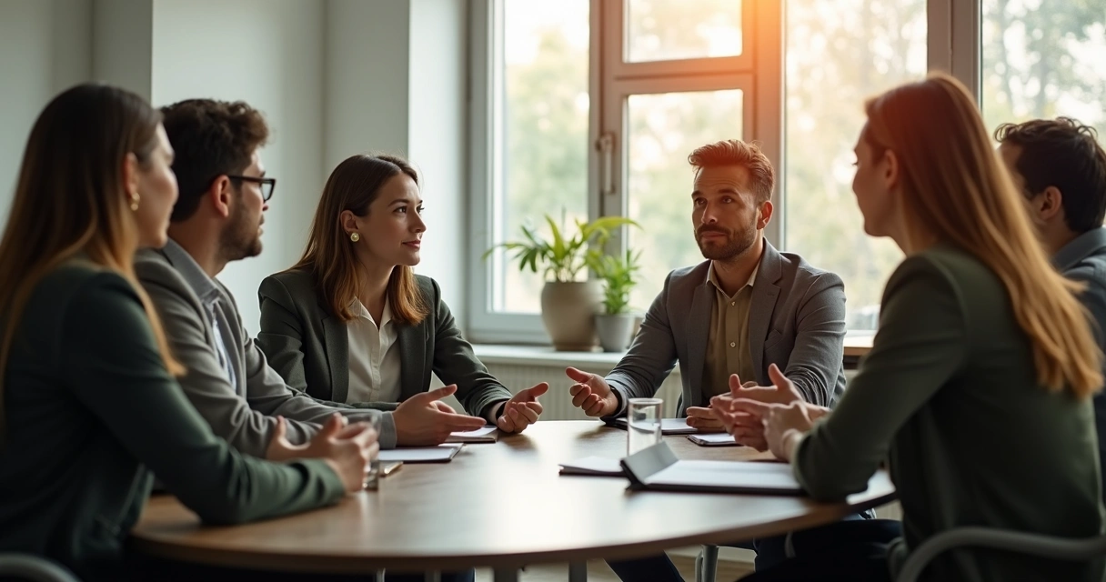 Liderança em conversa de escuta com equipe