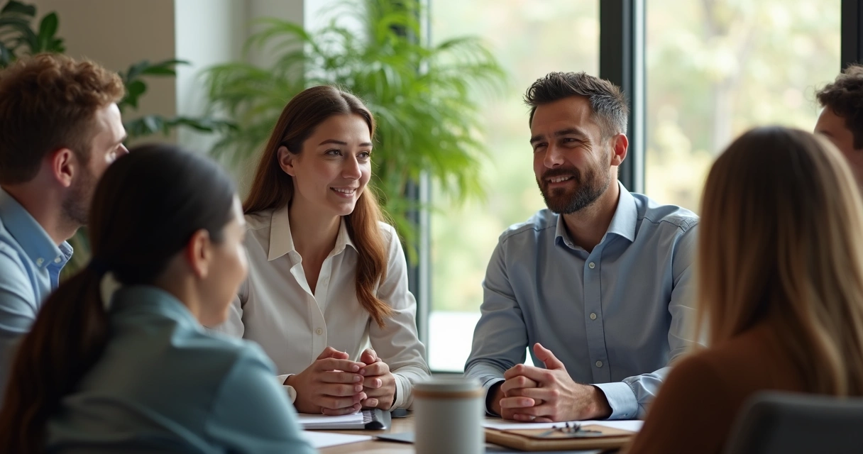 Líder faz reunião empática com colaboradores 