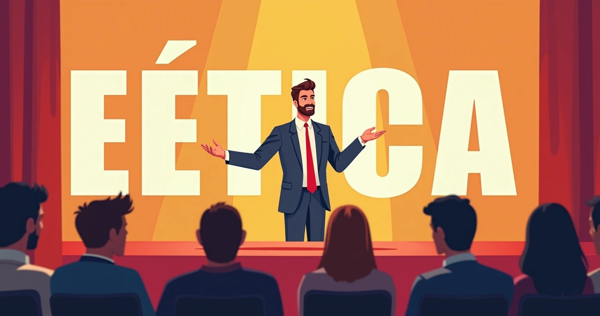 Liderança sindical faz discurso ressaltando ética nas eleições