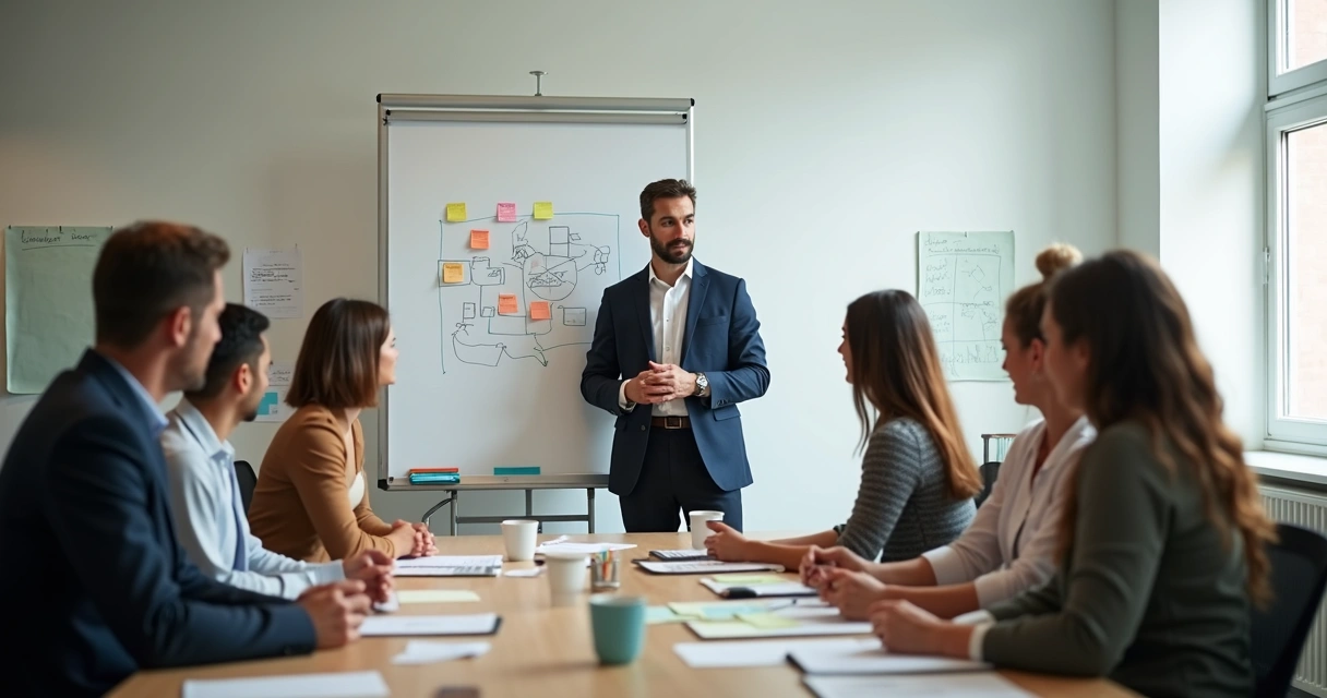 Liderança promovendo integração entre áreas 