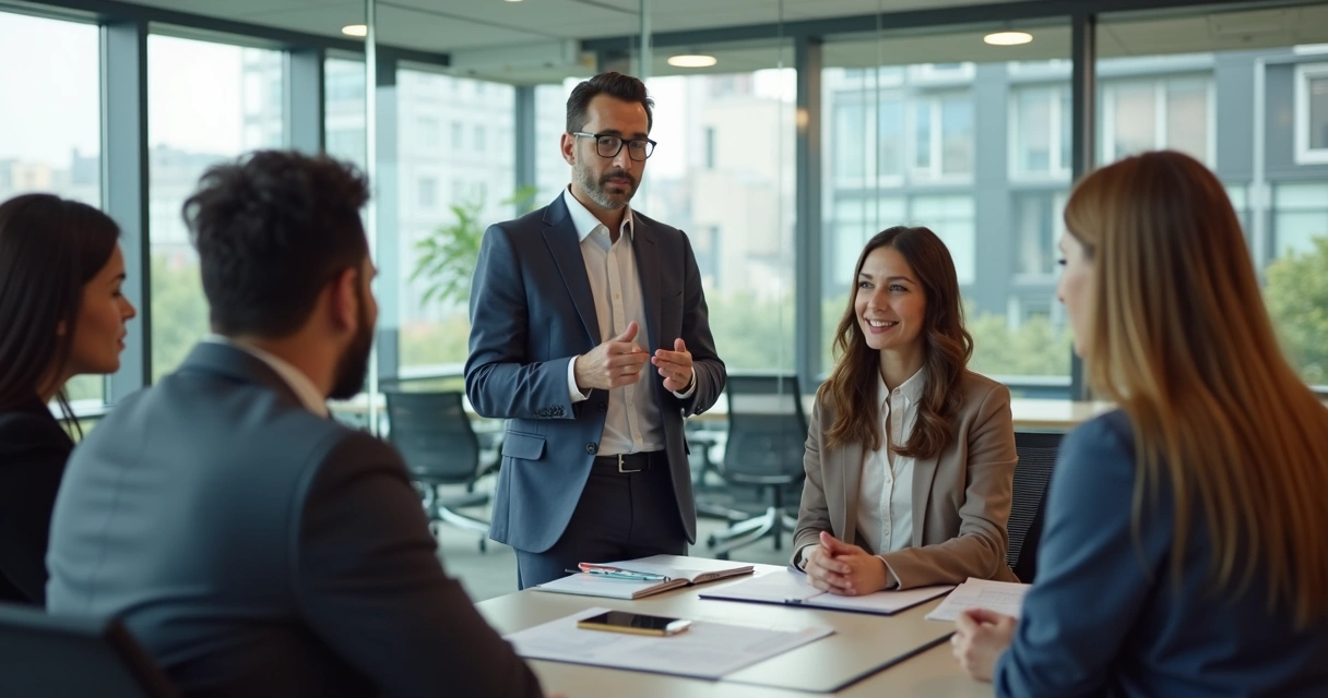 Líder orientando time com empatia e inteligência emocional 