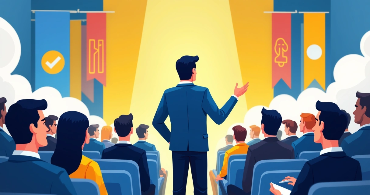 Liderança política discursa em assembleia de oposição
