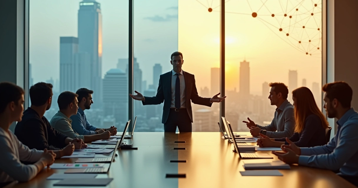 Líder diante de equipe dividida entre postura reativa e responsiva 