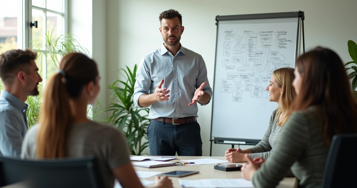 Liderança promovendo ambiente saudável na equipe 