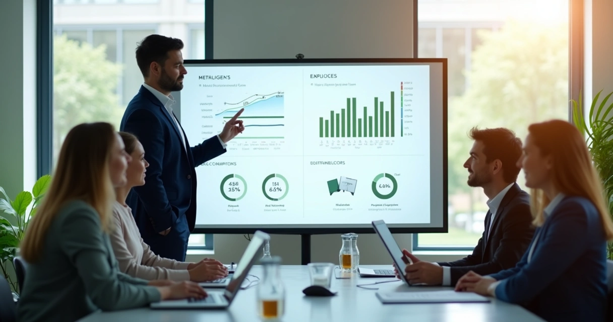 Liderança apresentando indicadores humanos e financeiros