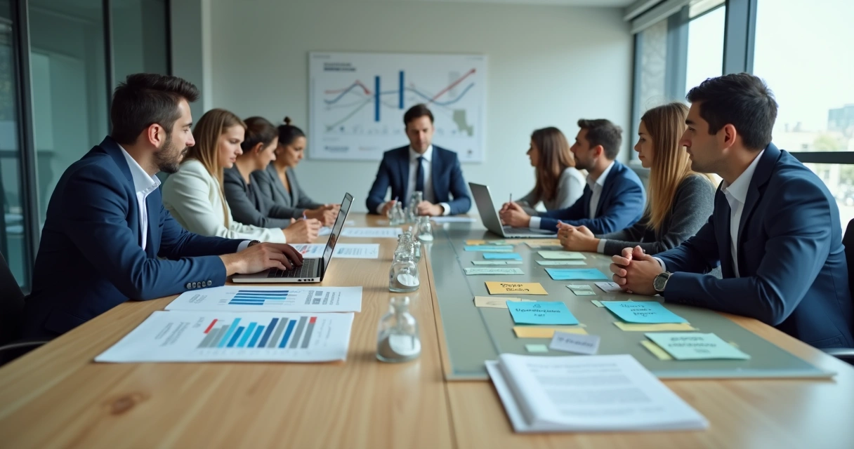 Líder avaliando pessoas com contraste entre métricas frias e valores humanos 