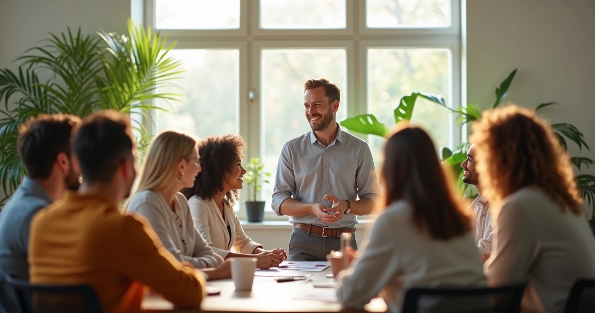 Líder motiva equipo con impacto humano positivo 