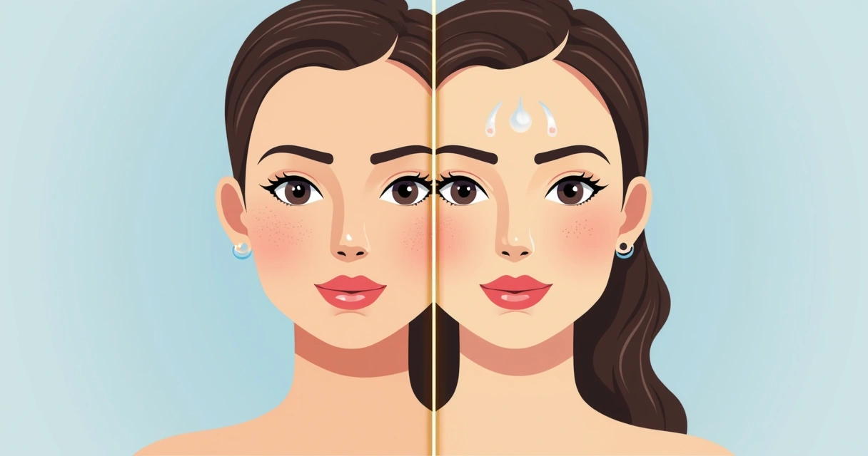 Comparação antes e depois do lifting facial. 