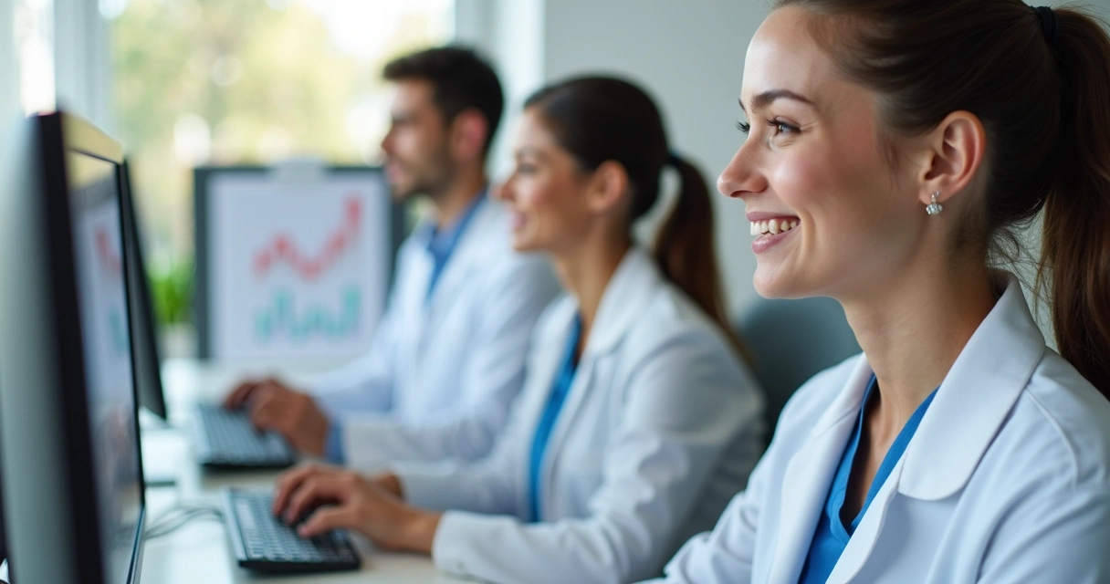Equipe ao telefone no pós-atendimento 