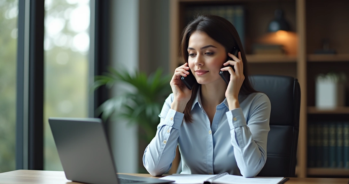 Profissional ao telefone mostrando transparência e ética 