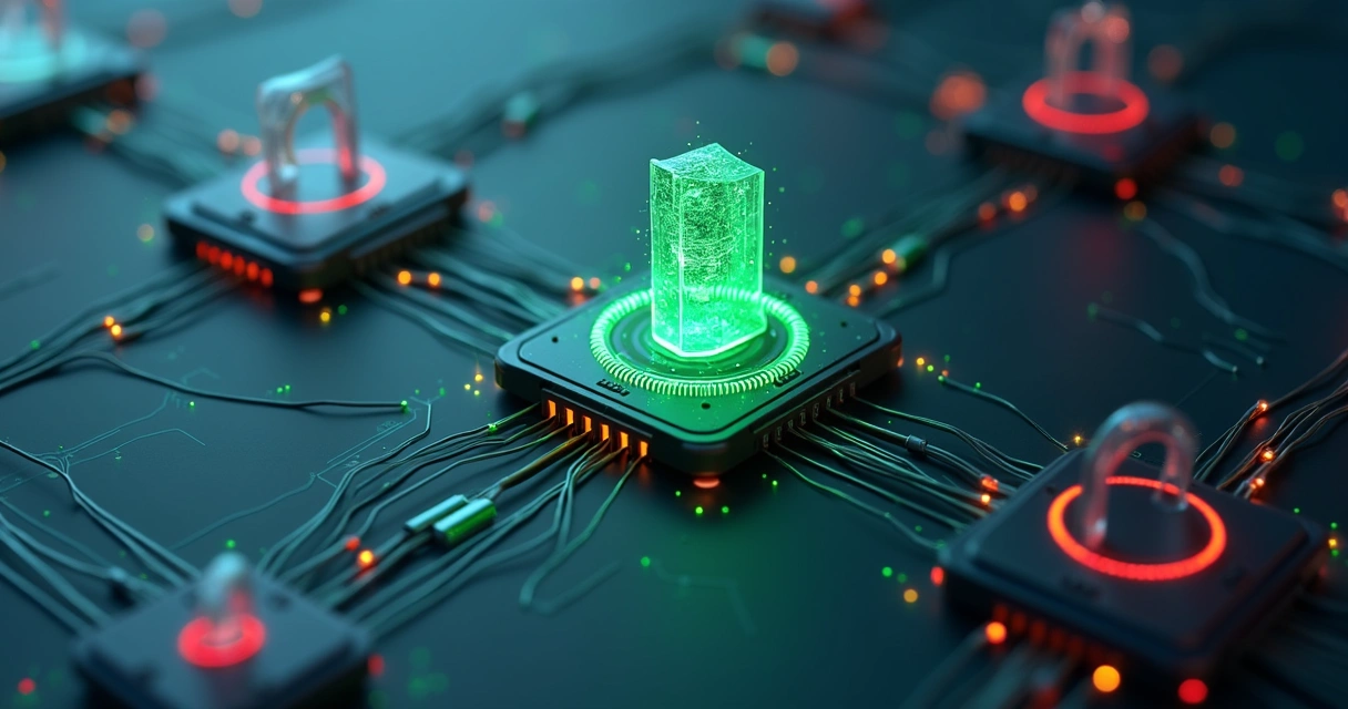 Rede de computadores conectados com diferentes níveis de acesso 