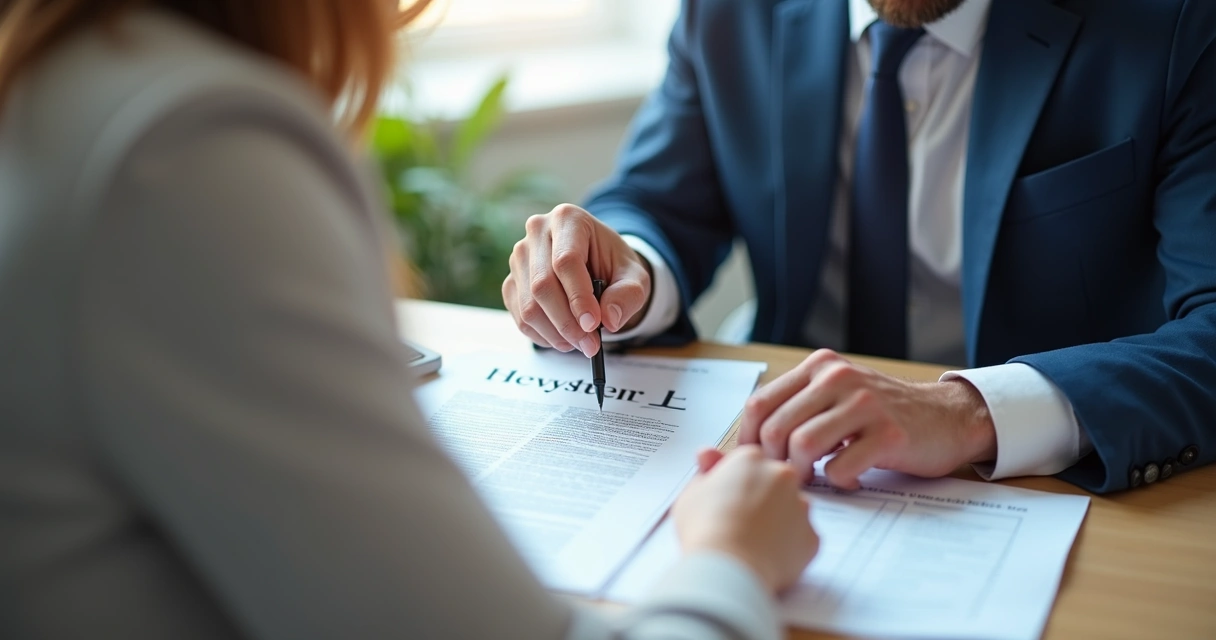 Consultor mostrando para gestor de clínica os limites do serviço contratado 
