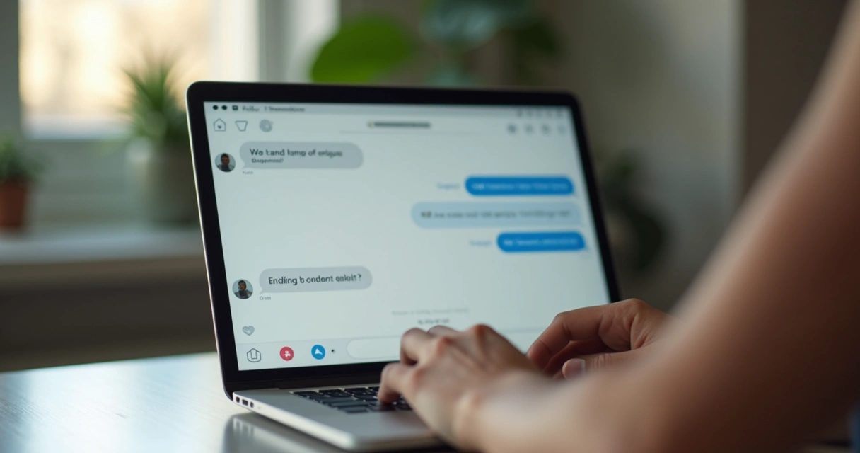 Tela de conversa com pausa e limite respeitoso na comunicação digital 