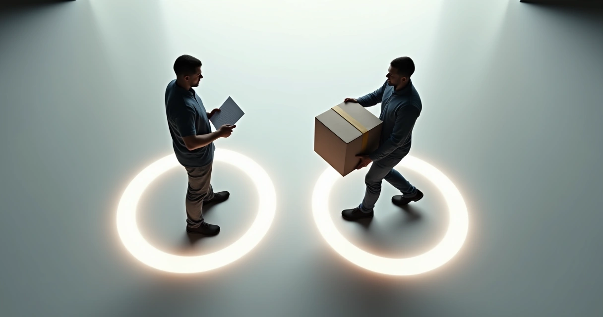 Límites personales representados por siluetas separadas por líneas claras 