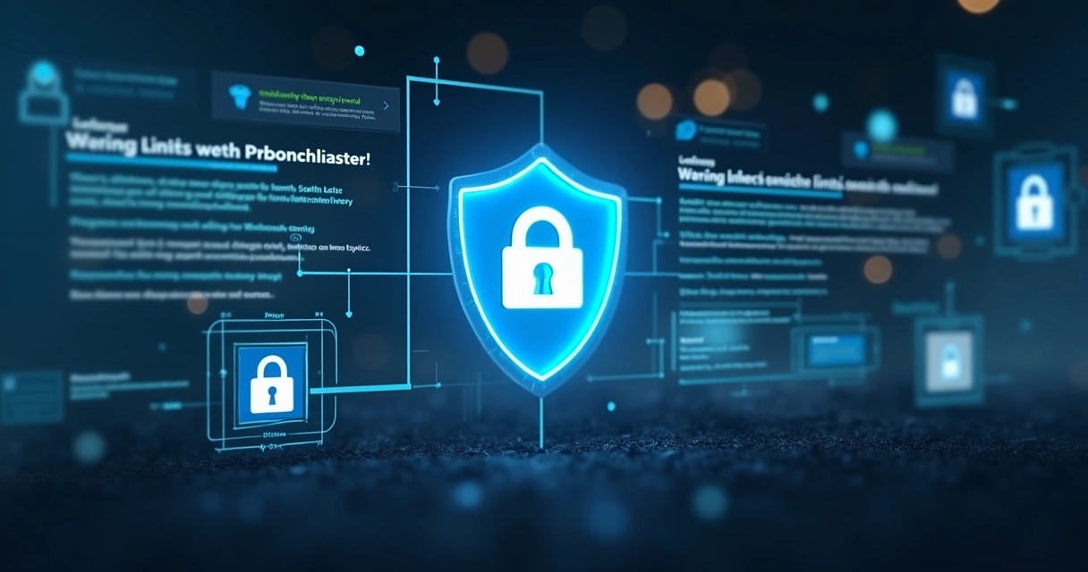 Representação visual de limites e segurança ao acessar LinkedIn 