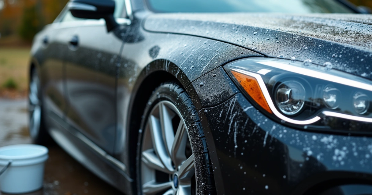 Lavar carro após chuva, destaque para manchas na pintura