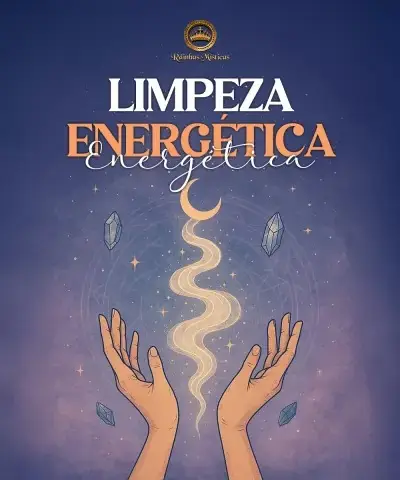 Mãos abertas com fumaça dourada subindo entre pedras e estrelas ao fundo