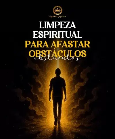 Silhueta de uma pessoa caminhando para uma luz dourada simbolizando limpeza espiritual