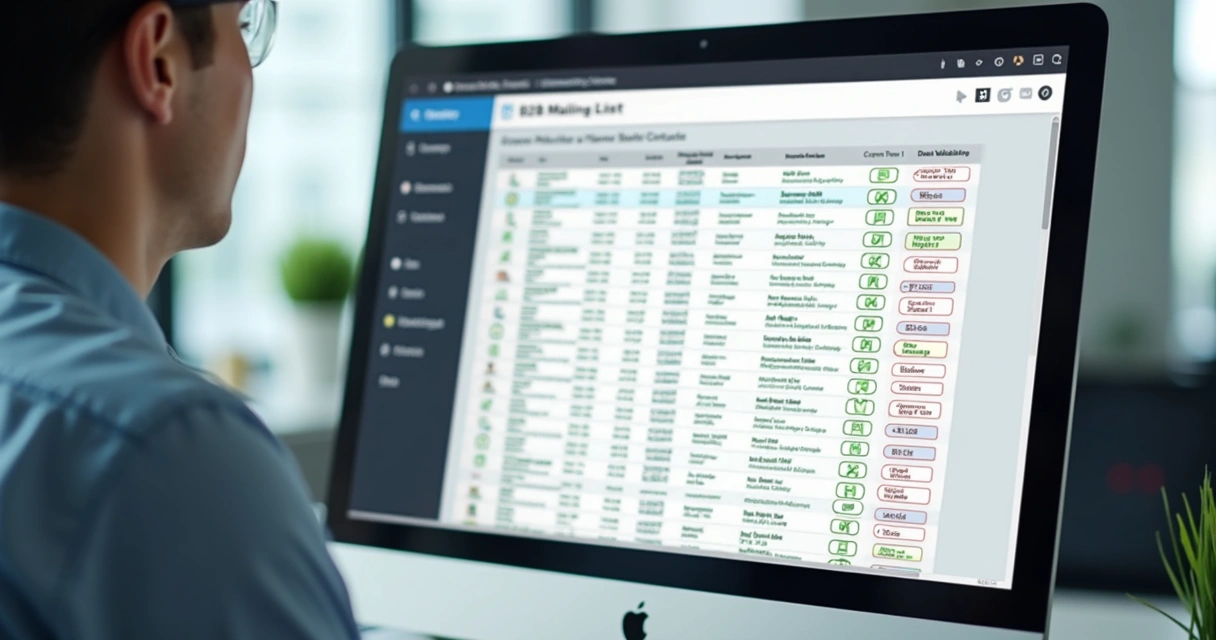 Profissional limpando base de contatos na plataforma