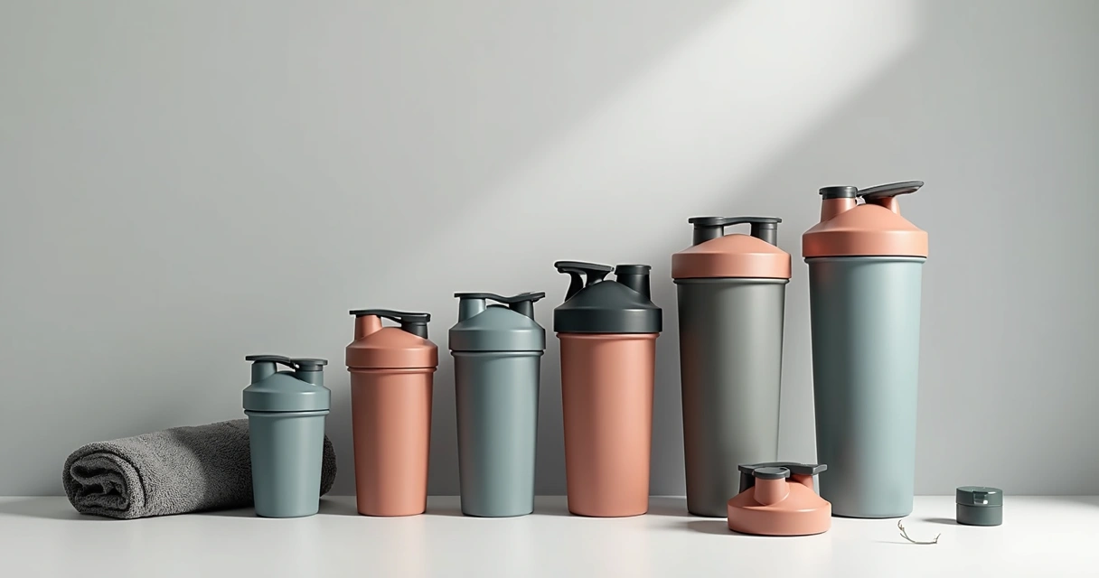 Linha de coqueteleiras personalizadas com cores coordenadas