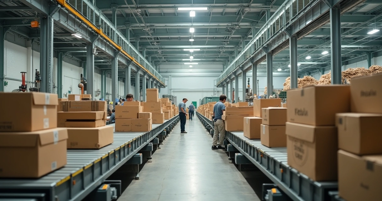 Linha de produção de caixas de papelão ondulado 