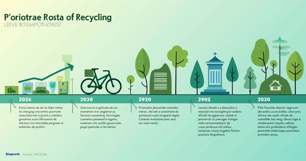 Linha do tempo destacando marcos da lei de incentivo à reciclagem
