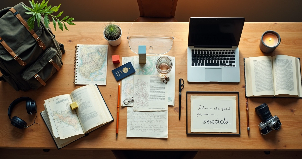 Linha do tempo da vida adulta com objetos simbolizando mudanças de propósito 