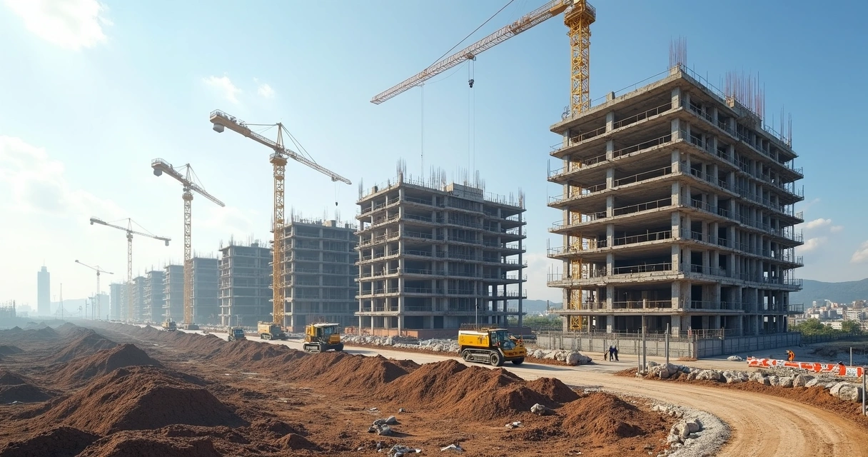 Linha do tempo fotográfica do progresso de obra 
