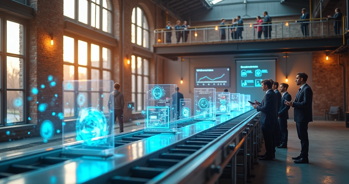 Linha de montagem digital transformando ideias em serviços padronizados 