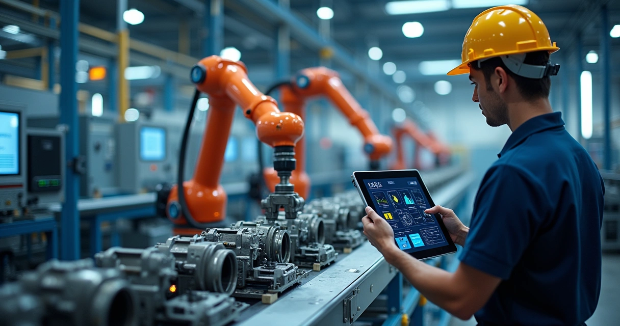 Linha de produção metal-mecânica com automação 