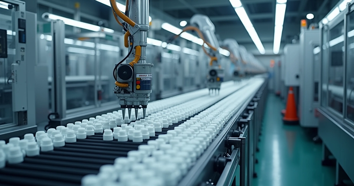 Processo industrial de produção de tampas plásticas 
