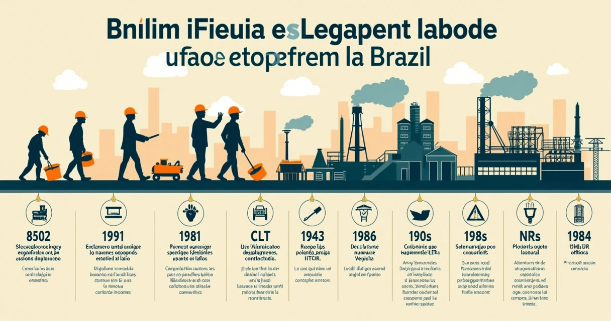 Linha do tempo mostrando evolução da legislação trabalhista 