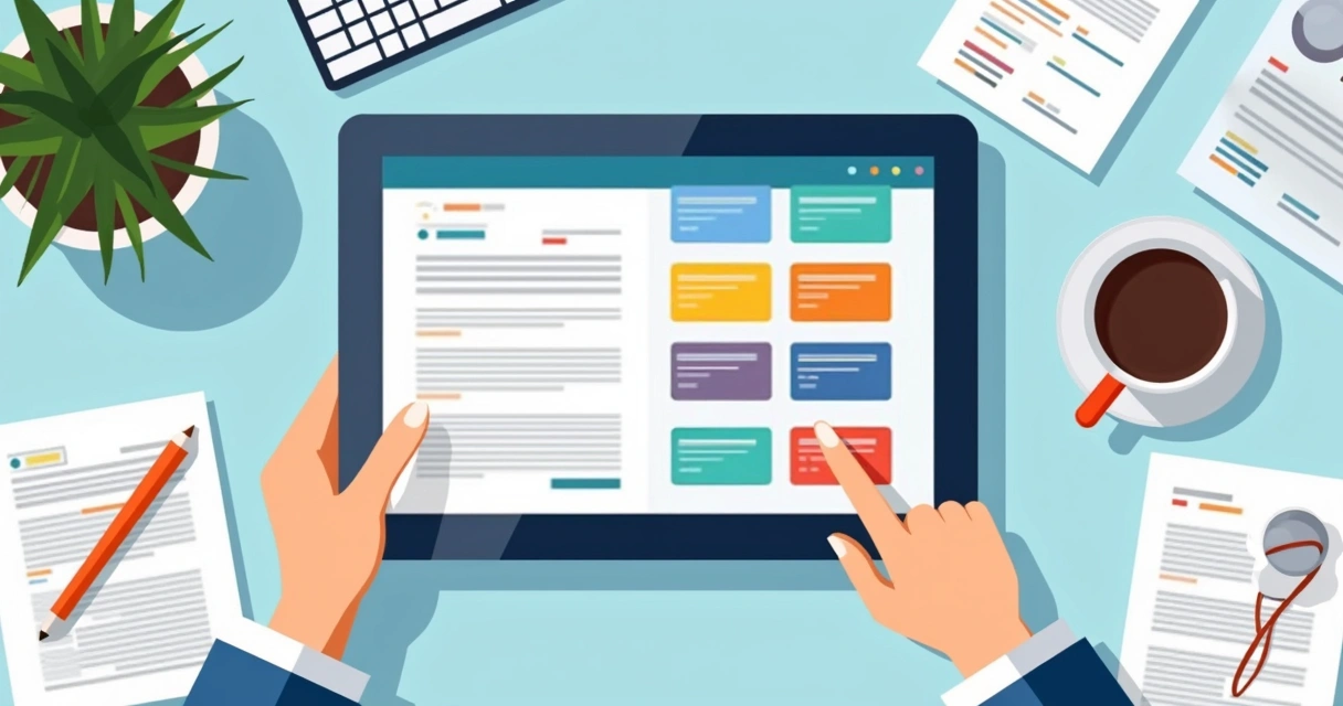 Pessoa analisando diferentes opções de crédito disponíveis em um tablet 